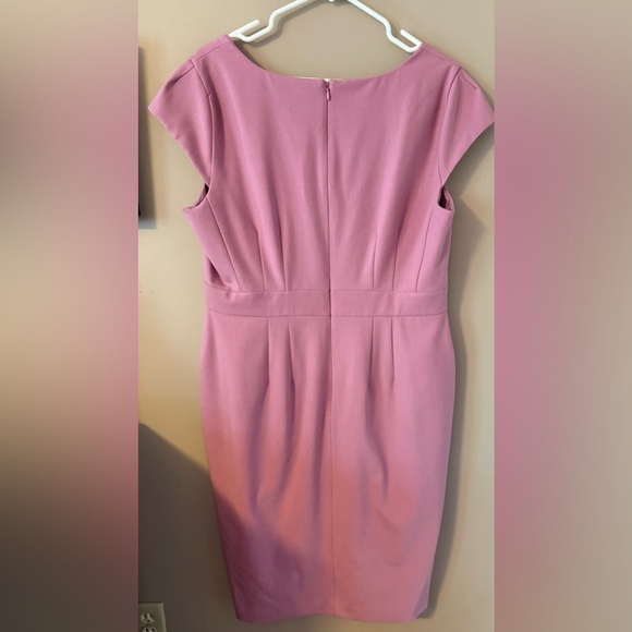 Ann Taylor square neck ponte shift dress mauve orchid size 14 curvy fit - Picture 6 of 6